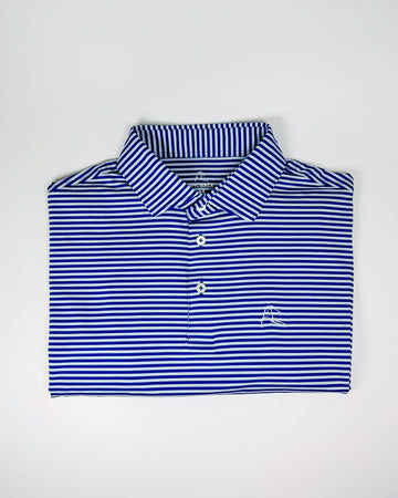 Rhoback Men's Blue Striped Polo